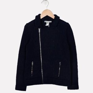 Bonpoint Navy Camel Hair Sweater Cardigan Sweater Jacket New with Tags Boy's 8